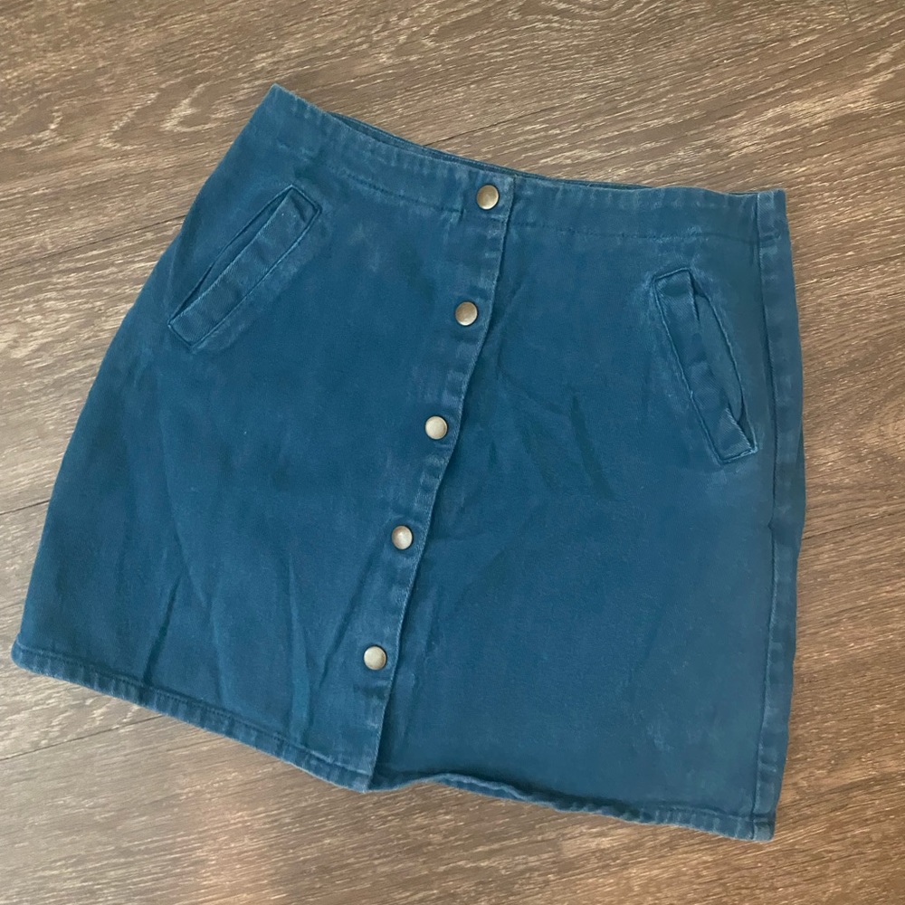 Brand Miami size small skirt. Blue with buttons and pockets.